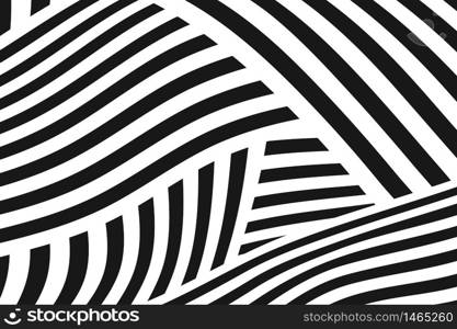 Abstract black and white stripe line pattern mesh design artwork background. Decorate for ad, poster, artwork, template design, print. illustration vector eps10