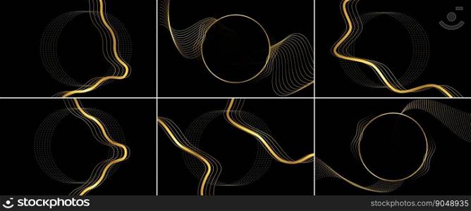 Abstract black background of woven ribbon pattern with square shape golden glowing glitters vector illustration with a geometric backdrop featuring black paper crossing stripes  minimalist decoration