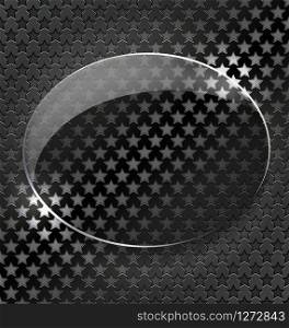 Abstract black background with glass element/frame for creative design needs. Abstract black background with glass element/frame