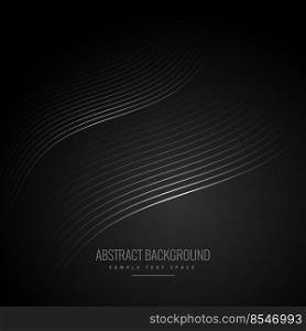abstract black background with wave lines
