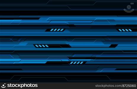 Abstract black blue line circuit cyber geometric  design ultramodern futuristic technology background vector illustration.