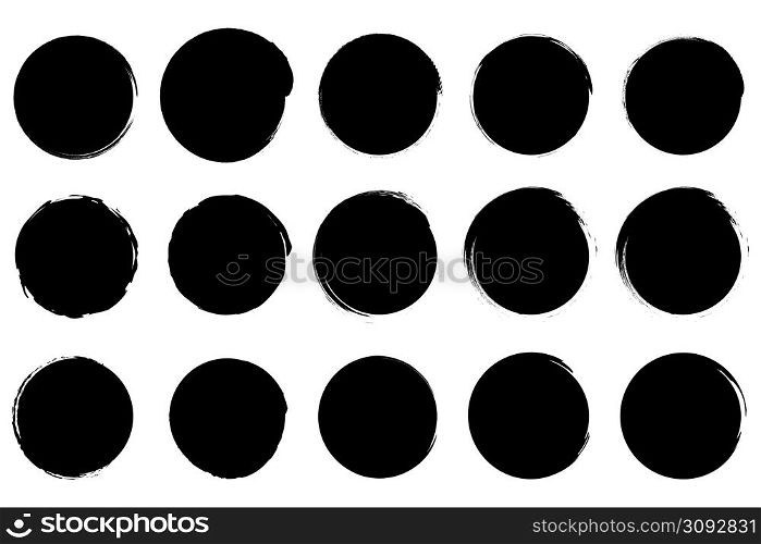 Abstract black brush circles for banner design. Abstract texture. Brush stroke. Vector illustration. stock image. EPS 10.. Abstract black brush circles for banner design. Abstract texture. Brush stroke. Vector illustration. stock image.