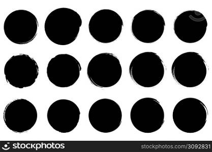 Abstract black brush circles for banner design. Abstract texture. Brush stroke. Vector illustration. stock image. EPS 10.. Abstract black brush circles for banner design. Abstract texture. Brush stroke. Vector illustration. stock image.