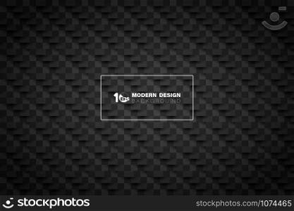 Abstract black color of paper cut tech design background. Decorate for poster, template, ad, artwork. illustration vector eps10