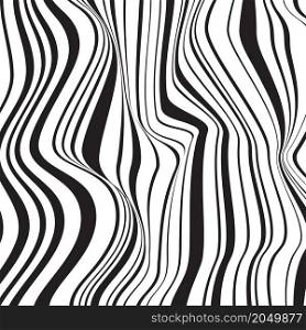 Abstract black curve lines on white background. Vector illustration