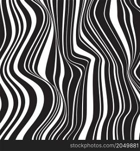 Abstract black curve lines on white background. Vector illustration
