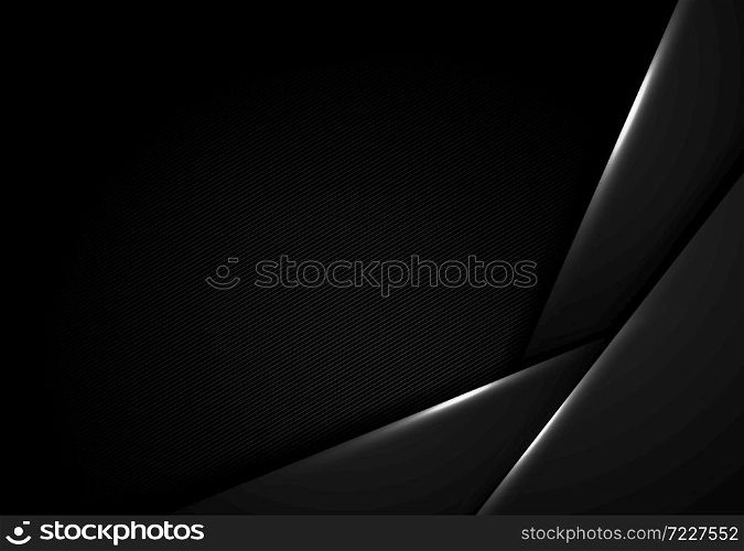Abstract black design of tech overlap artwork template background. Use for ad, poster, template design, print. illustration vector eps10