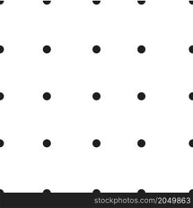 Abstract black dots on white background seamless pattern. Vector illustration
