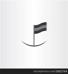 abstract black flag icon design