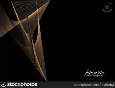 Abstract Black futuristic background. 3d color vector illustration