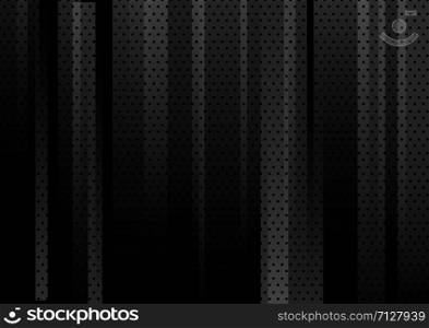 Abstract black geometric vertical with dots pattern background and texture. Vector illustration