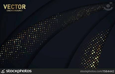 abstract black glitter gold vector background business background texture