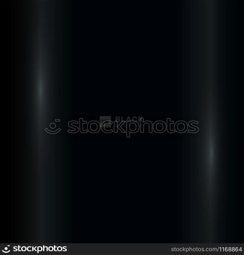 Abstract black gradient background with lighting effect. Vector illustration