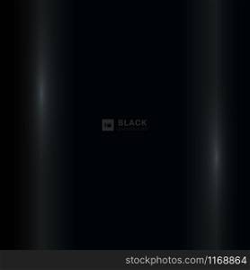 Abstract black gradient background with lighting effect. Vector illustration