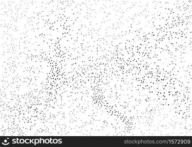 Abstract black grainy spread on white background and texture. Vector illustration