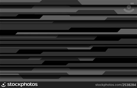 Abstract black grey circuit cyber technology futuristic pattern design background vector