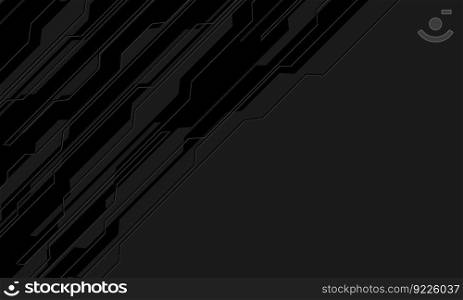 Abstract black grey cyber geometric dynamic with blank space futuristic design modern technology background vector	