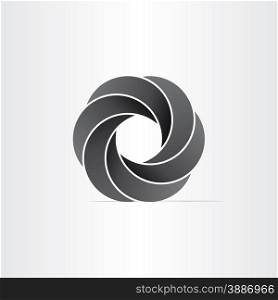 abstract black impossible symbol design element