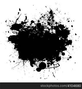 abstract black ink splat design with room to add your own copy