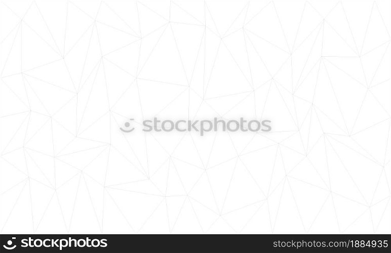 Abstract black line polygon geometric triangle on white vector background illustration.