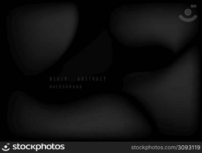 Abstract black mesh design of free shape decoration. Well organized objects on grouping layers background. Illustration vector