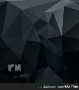 Abstract black modern background with polygons can be used for invitation, congratulation or website