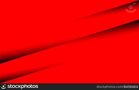 Abstract black shadow slash on red speed design modern background vector illustration.