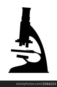 Abstract black silhouette Science microscope