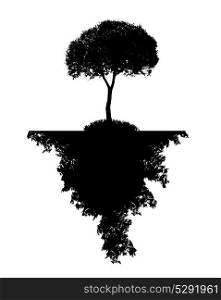 Abstract Black Silhouette Tree. Vector Illustration. EPS10. Abstract Silhouette Tree. Vector Illustration.