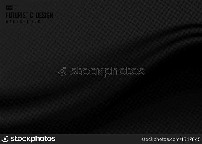 Abstract black silk pattern design with halftone decorative background. Use for ad, poster, artwork, template design, print. illustration vector eps10