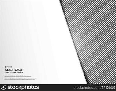 Abstract black stripe line pattern design with white cover background. You can use for ad, poster, brochure, print, artwork. illustration vector eps10