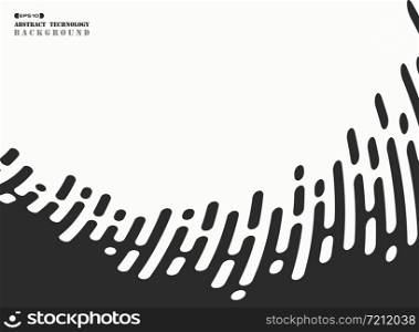 Abstract black stripe line tech wavy on white background. You can use for ad, poster, presentation, print, a4, artwork design. illustration vector eps10