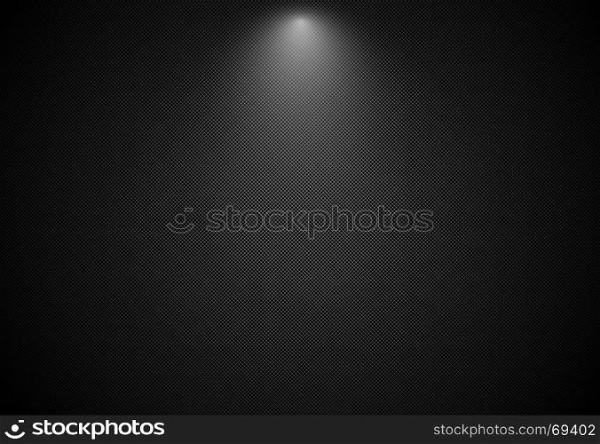 Abstract black striped background with spotlight, Vector illustration