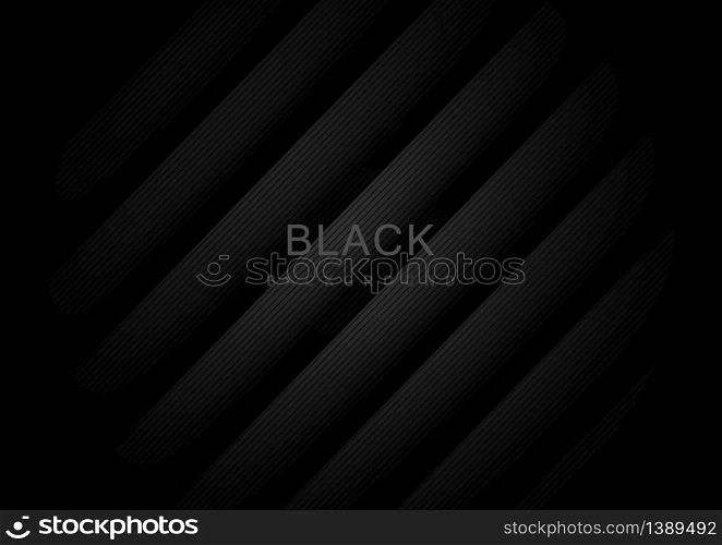 Abstract black stripes diagonal background. You can use for ad, poster, template, business presentation. Vector illustration