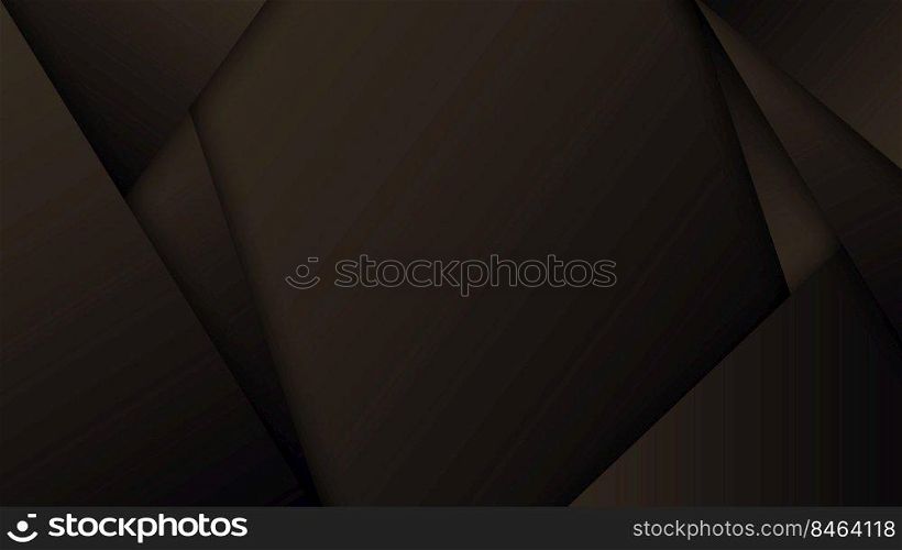 Abstract black stripes overlapping layered on dark background luxury style. Vector illustration