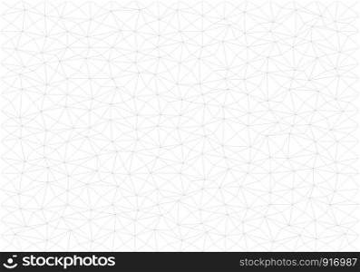 Abstract black thin lines polygon pattern on white background texture vector illustration.