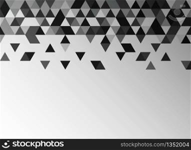 abstract black triangular geometric shape background with white blank copy space