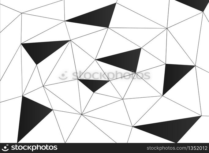 Abstract Black Triangular Polygons Pattern