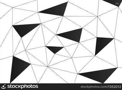 Abstract Black Triangular Polygons Pattern