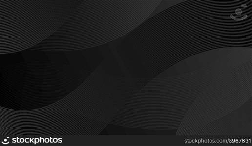 Abstract black vector background with stripes. Abstract black gradient background. Shiny black texture. Vector illustration
