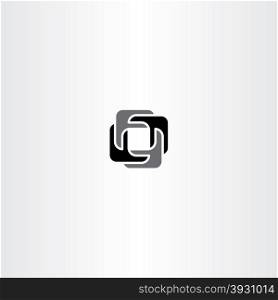 abstract black vector square logo business icon company
