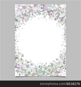 Abstract blank dispersed confetti circle flyer Vector Image