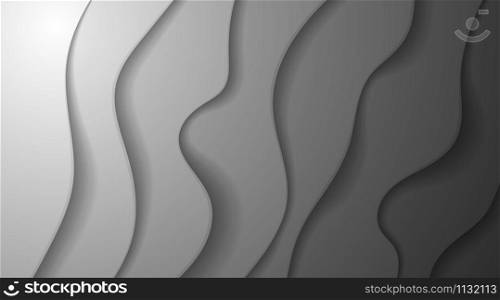 abstract blank paper background vector in white and gray tones, waves overlapping with modern shadow concepts, space for web text or messages and book design. abstract blank paper background vector in white and gray tones, waves overlapping with modern shadow concepts