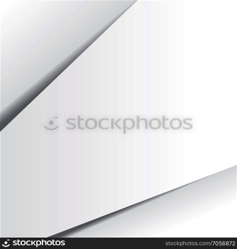 Abstract blank white folded paper geometric background illustration.