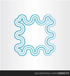 abstract blu lines frame background design
