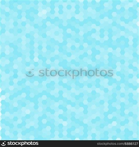 Abstract blue 3d hexagonal pattern. Geometric mosaic background with hexagon element. Vector illustration