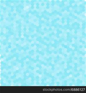 Abstract blue 3d hexagonal pattern. Geometric mosaic background with hexagon element. Vector illustration