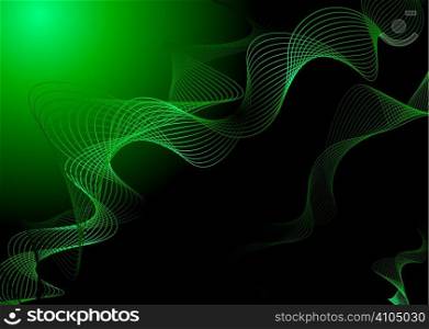 abstract blue and black background with flowing lines with copy space