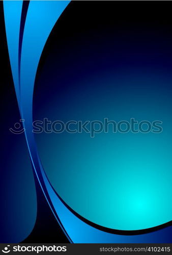 Abstract blue and black background with plenty of copy space