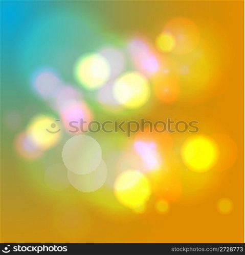 abstract blue and orange background with glittering lights